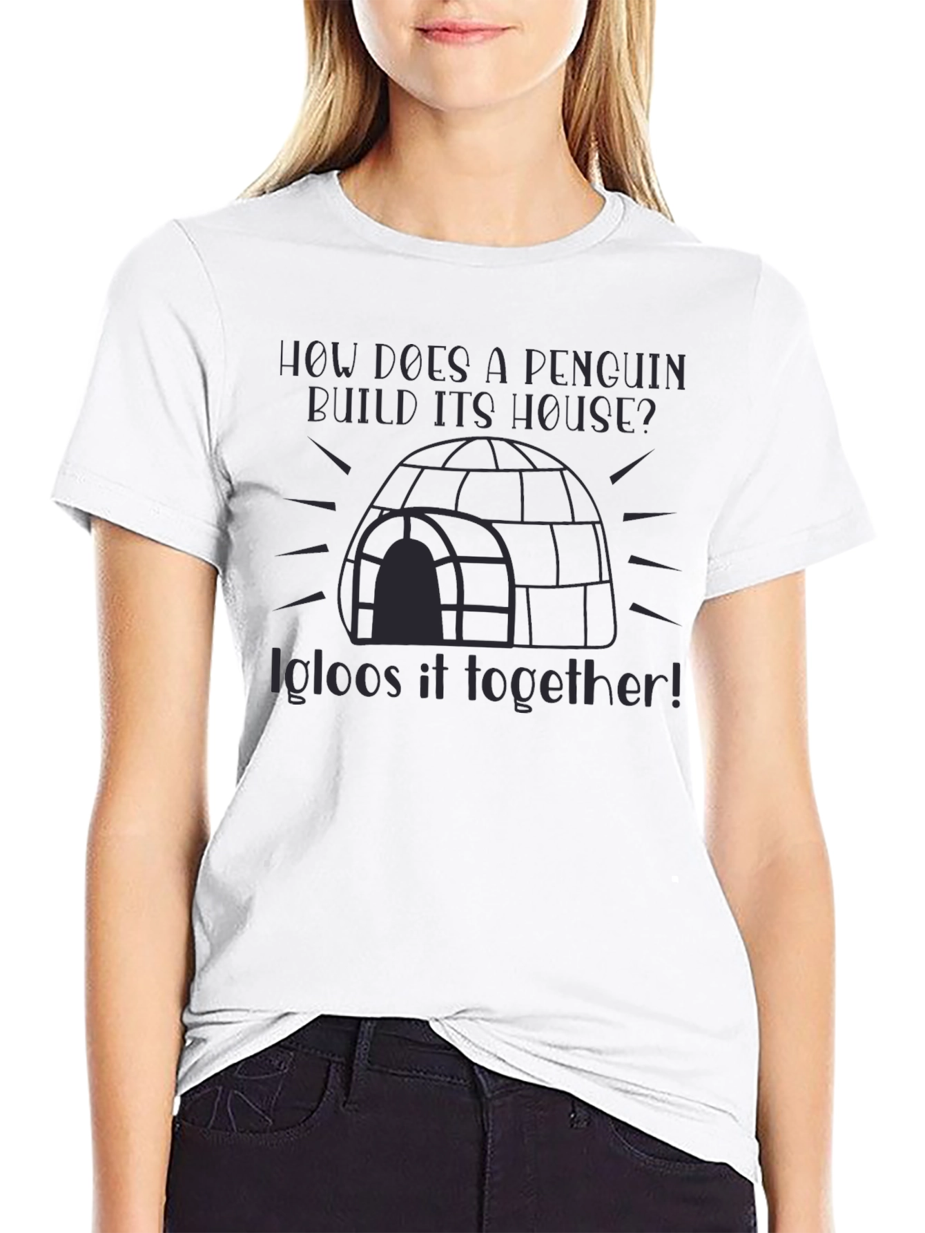 Penguin Igloo Pun T-Shirt - Funny Graphic Tee