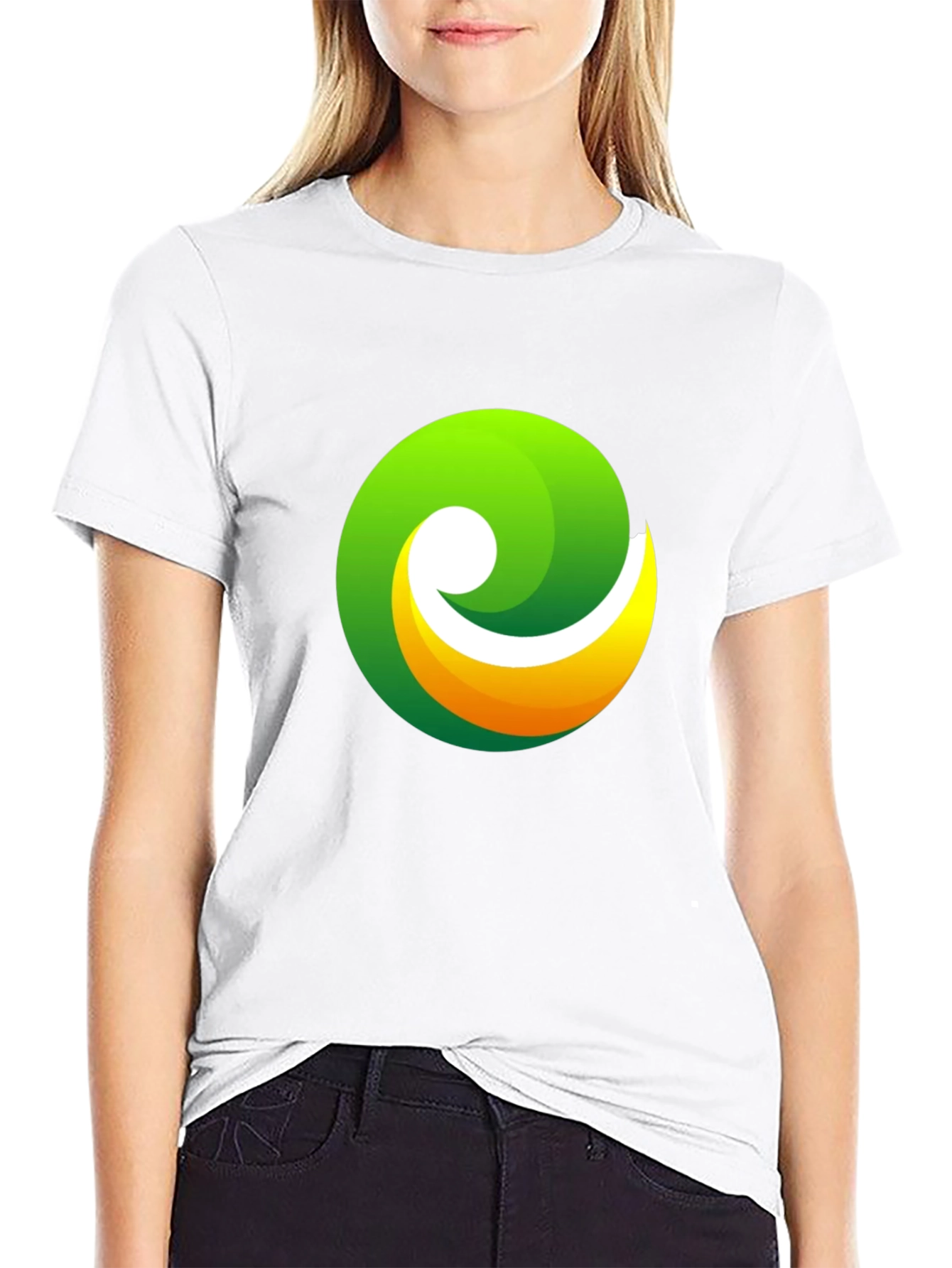 Modern Abstract Graphic T-Shirt - Black