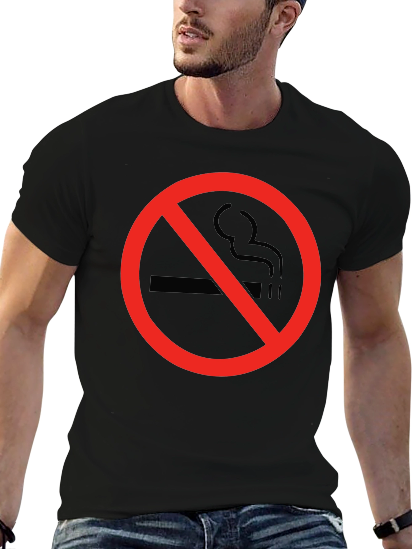 No Smoking Graphic Tee - Classic Black T-Shirt
