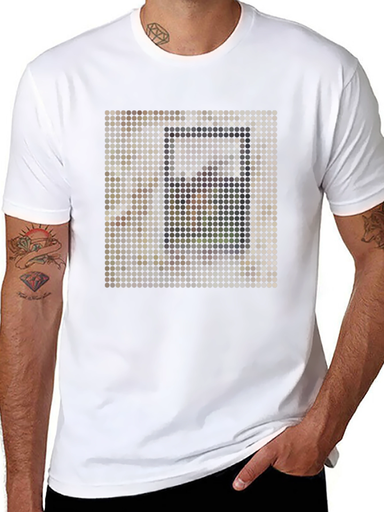 Pixel Art Graphic Tee - Modern Abstract Design