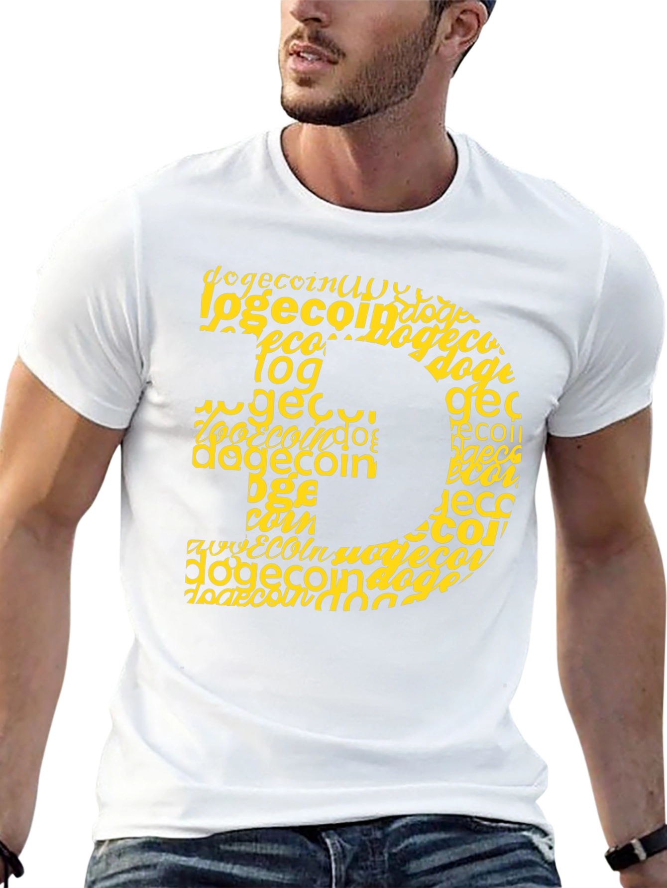 Dogecoin Crypto Graphic Tee - Black Cotton Blend