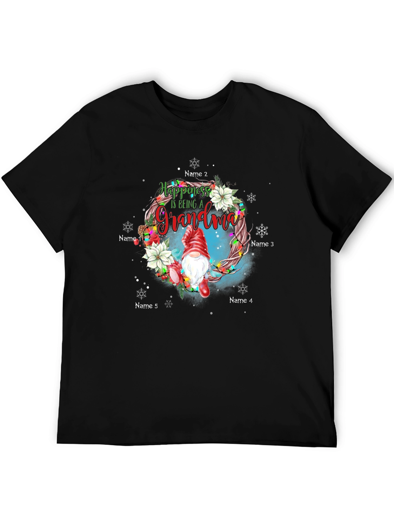 Personalized Grandma Christmas T-Shirt