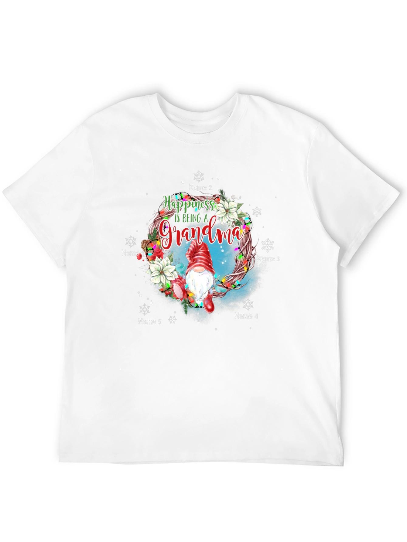 Personalized Grandma Christmas T-Shirt