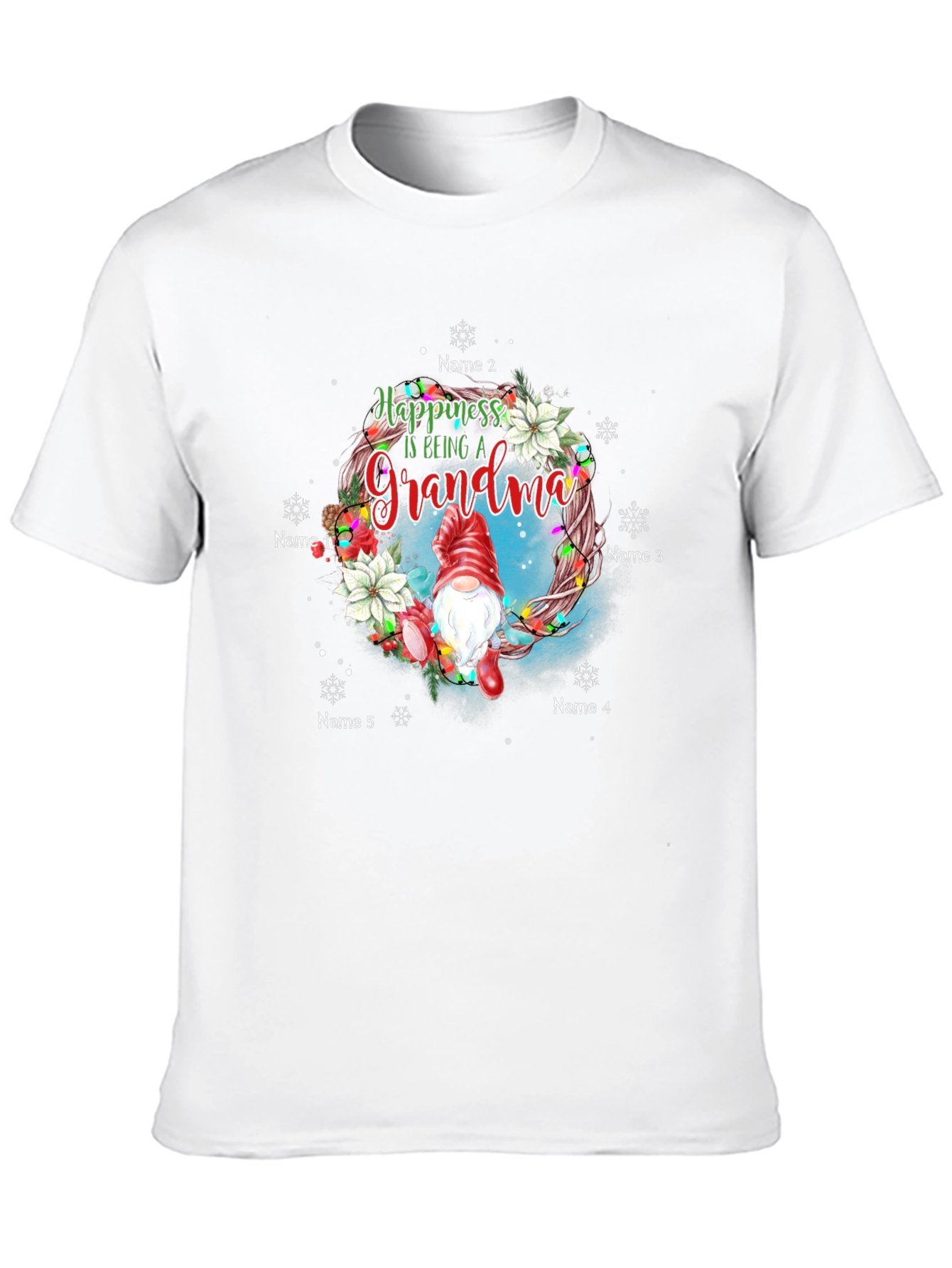 Personalized Grandma Christmas T-Shirt