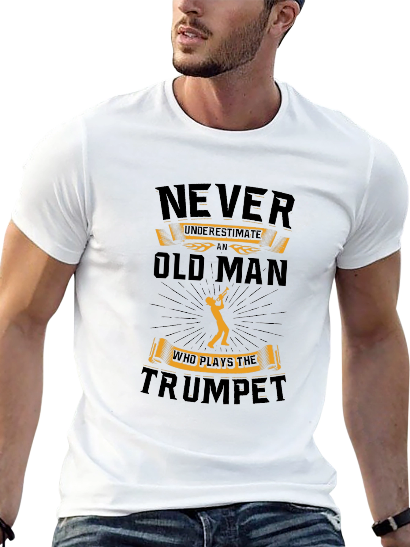 Trumpet Player Old Man T-Shirt