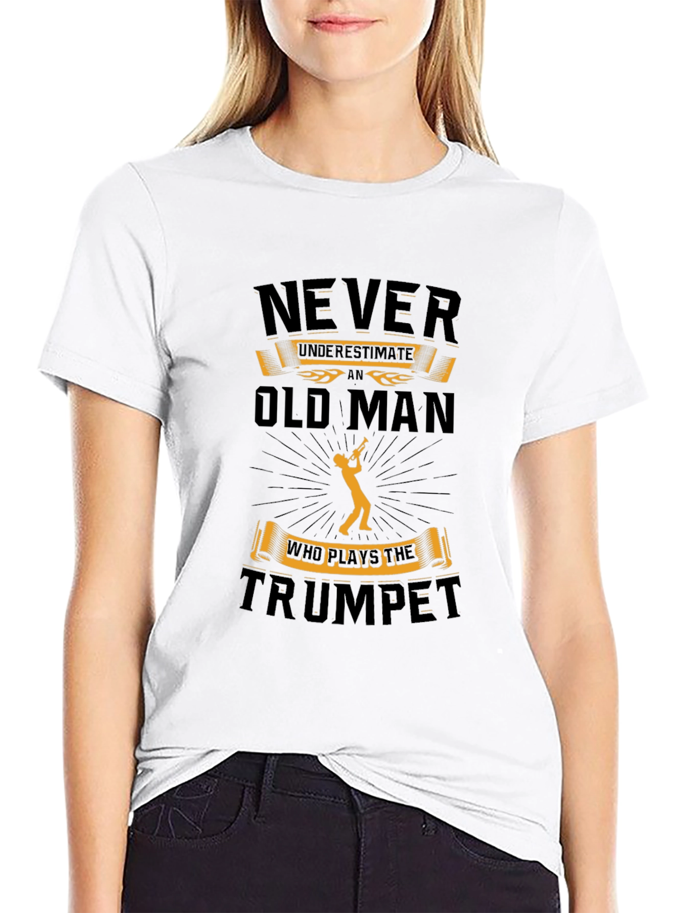 Trumpet Player Old Man T-Shirt