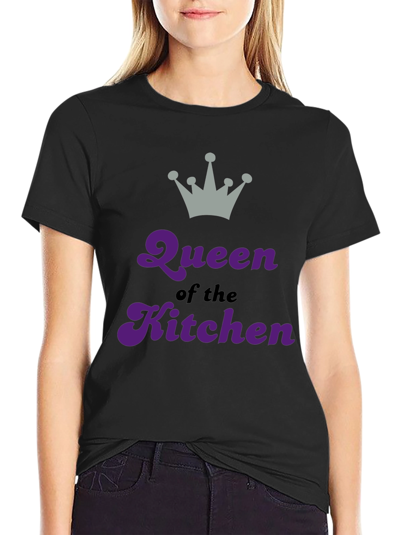 Queen of the Kitchen Graphic Tee - Black
