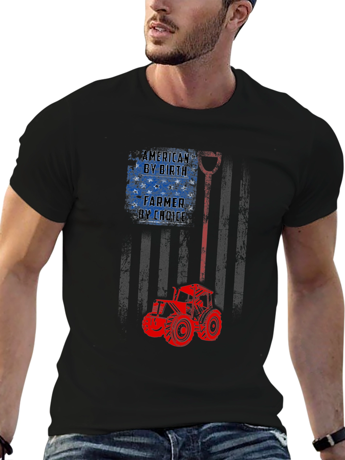 American Farmer Patriotic Graphic Tee
