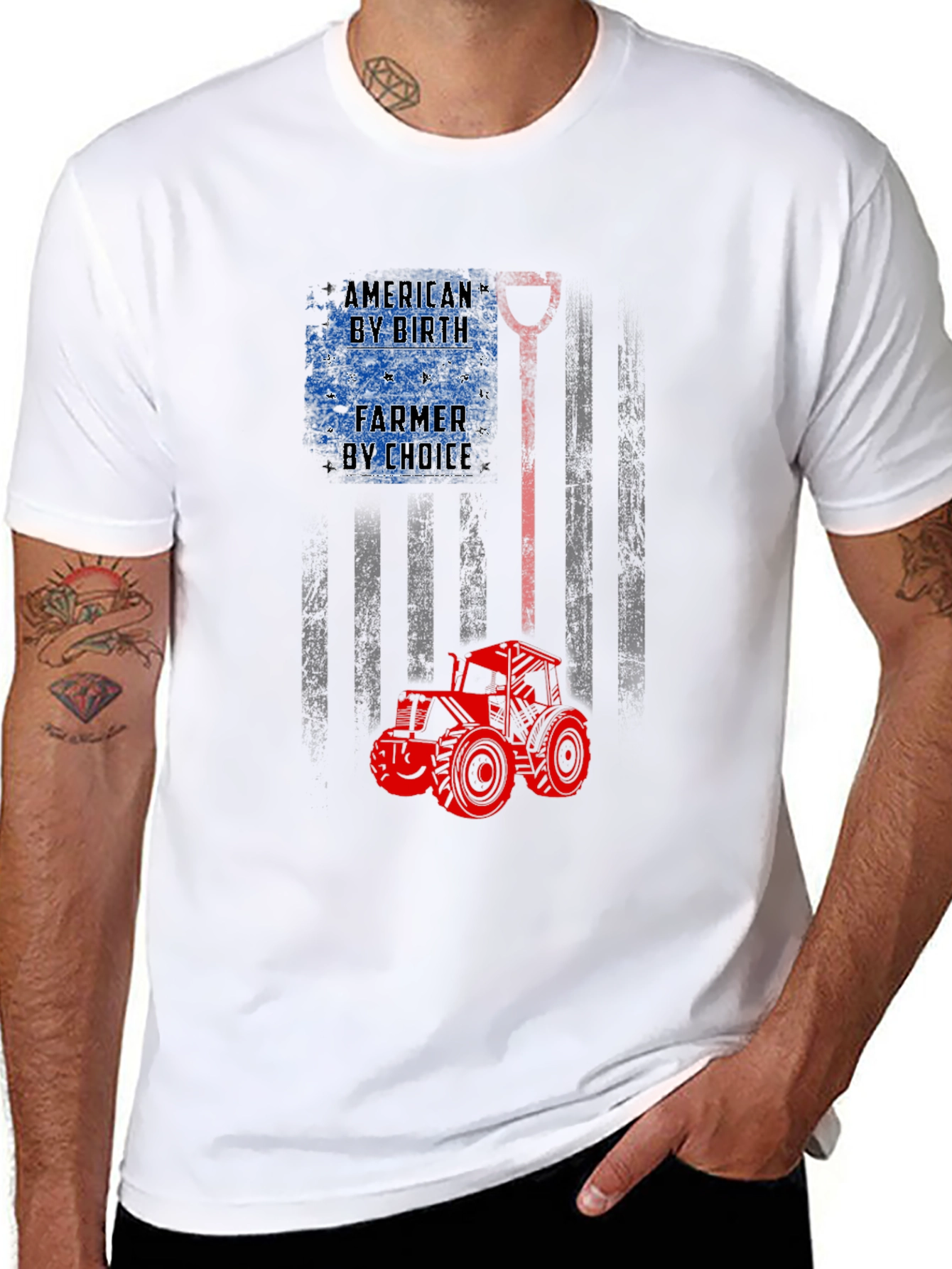 American Farmer Patriotic Graphic Tee