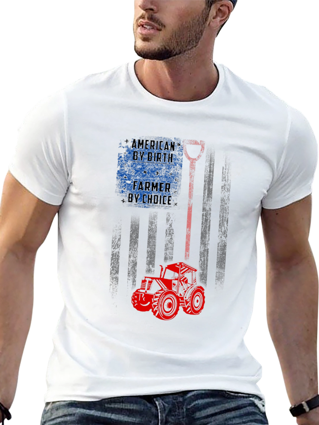 American Farmer Patriotic Graphic Tee