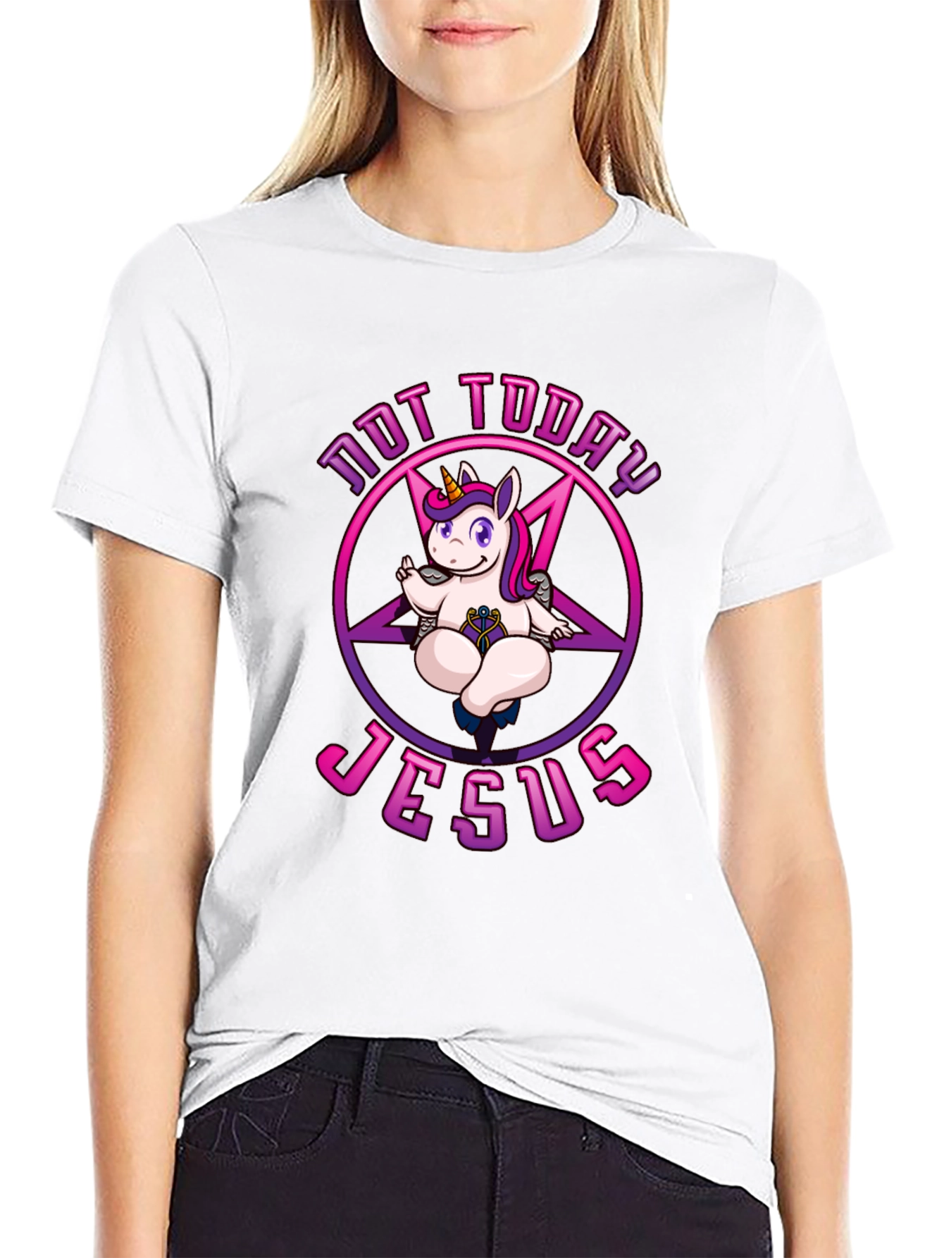Not Today Jesus Unicorn T-Shirt