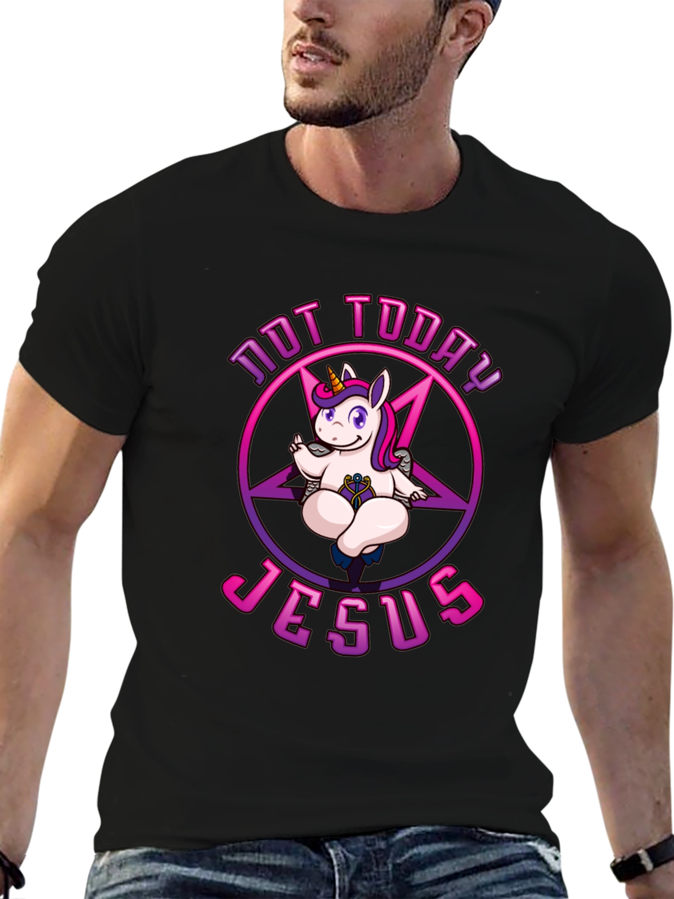 Not Today Jesus Unicorn T-Shirt