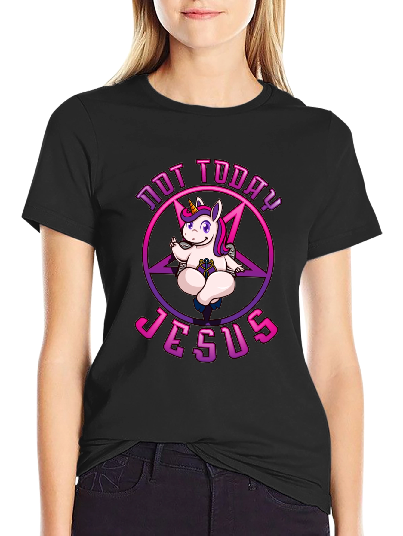 Not Today Jesus Unicorn T-Shirt