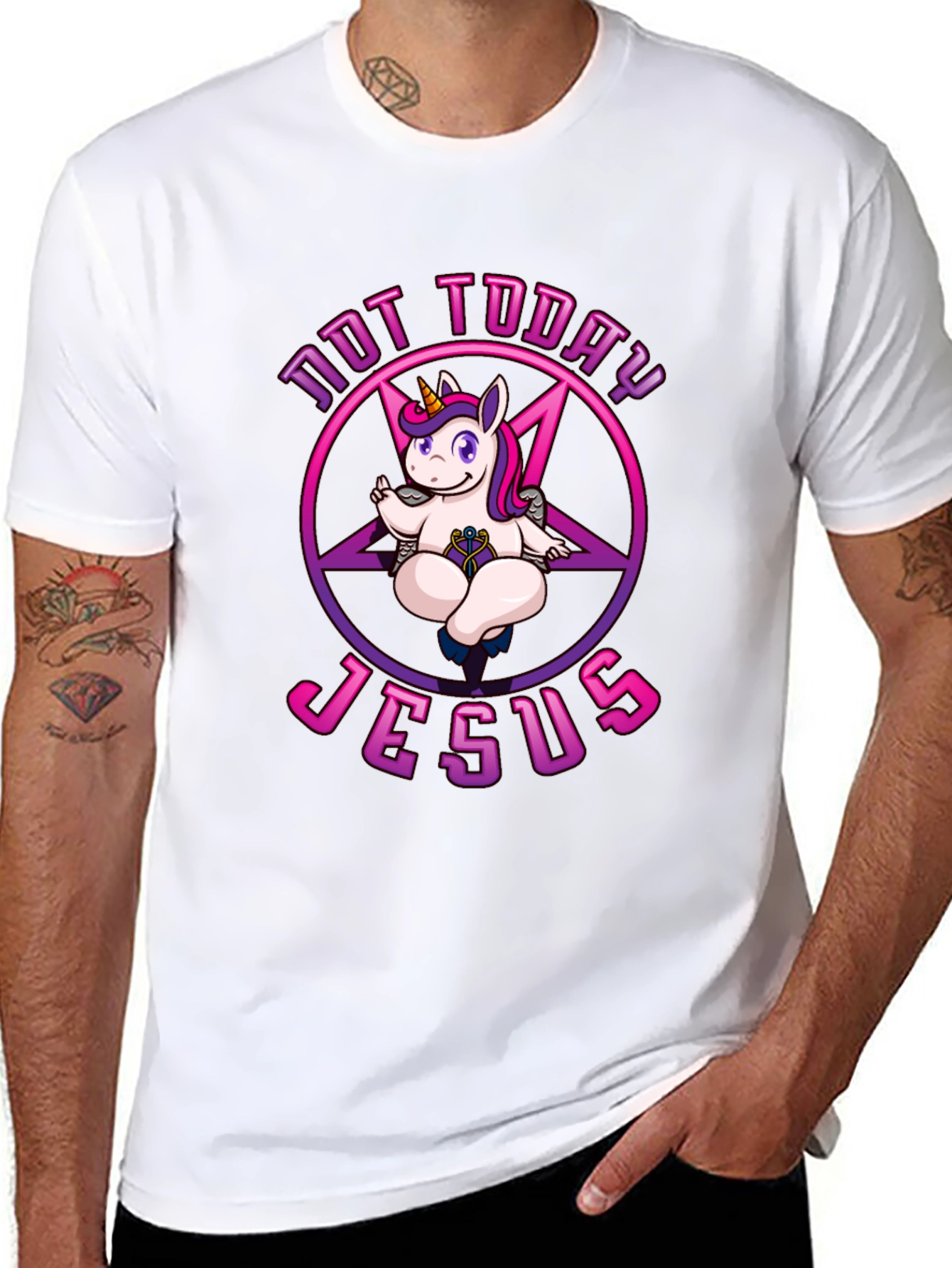 Not Today Jesus Unicorn T-Shirt