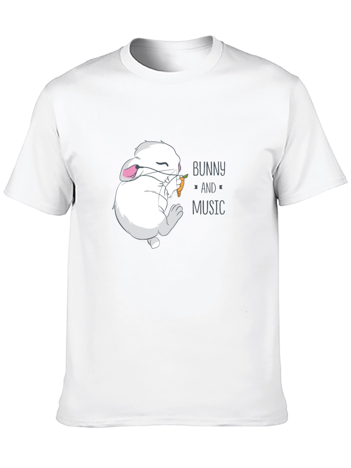 Bunny and Music Graphic T-Shirt - Unisex