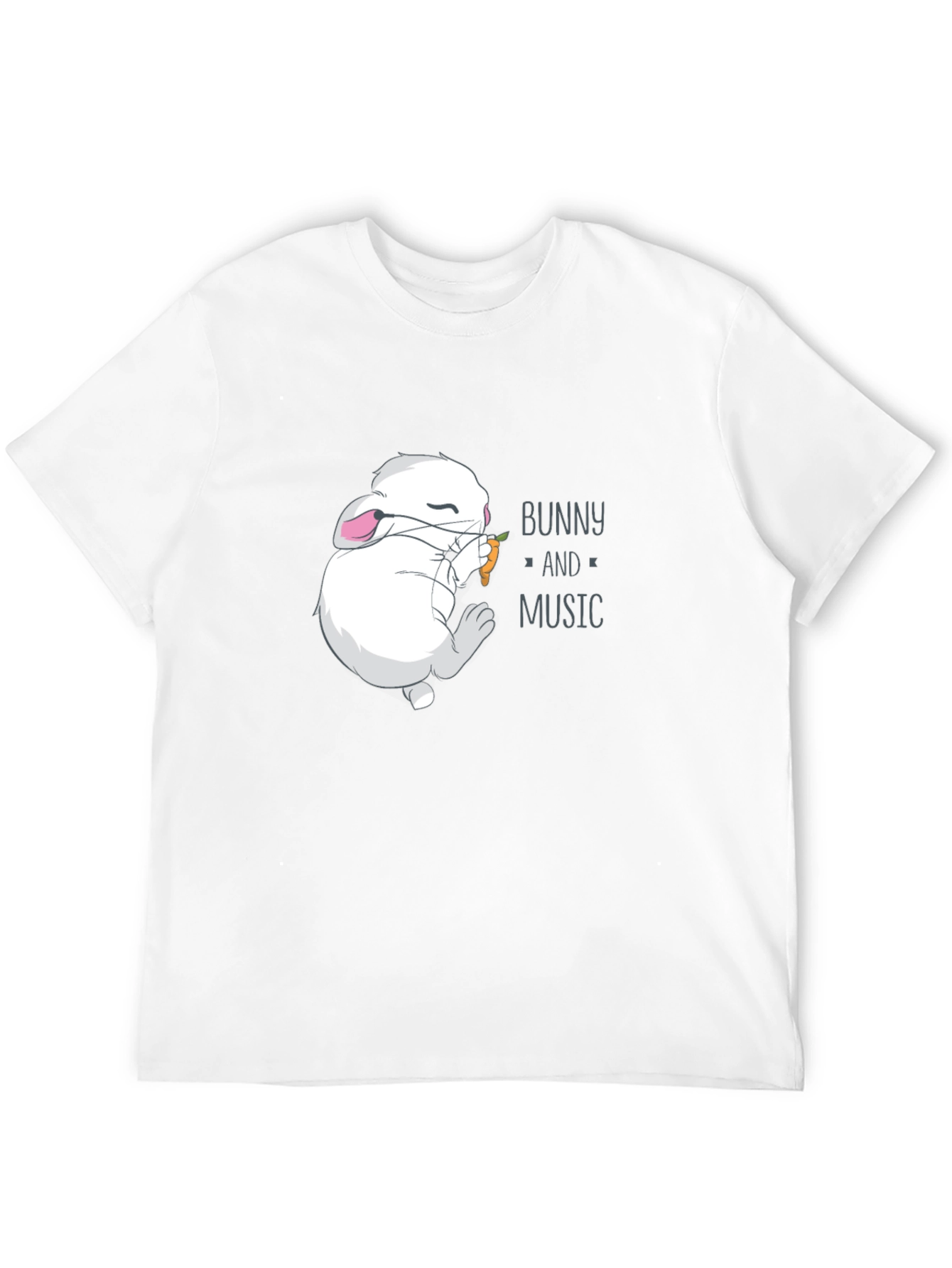 Bunny and Music Graphic T-Shirt - Unisex