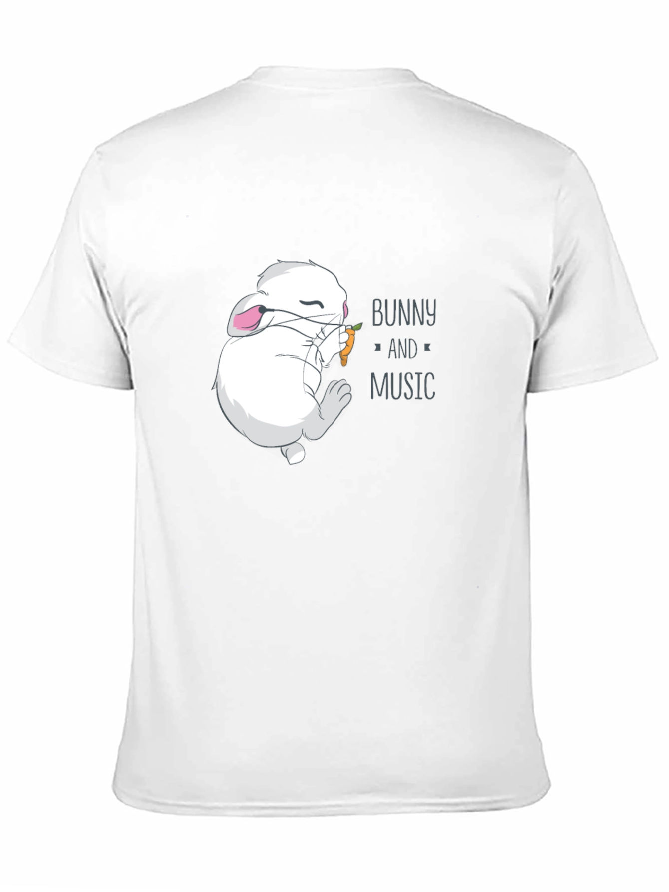 Bunny and Music Graphic T-Shirt - Unisex