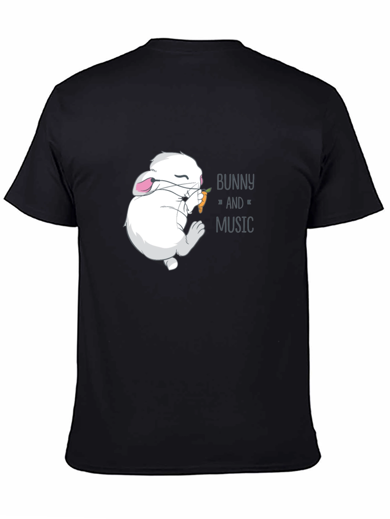 Bunny and Music Graphic T-Shirt - Unisex