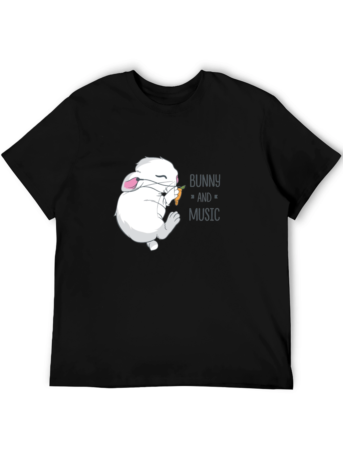 Bunny and Music Graphic T-Shirt - Unisex