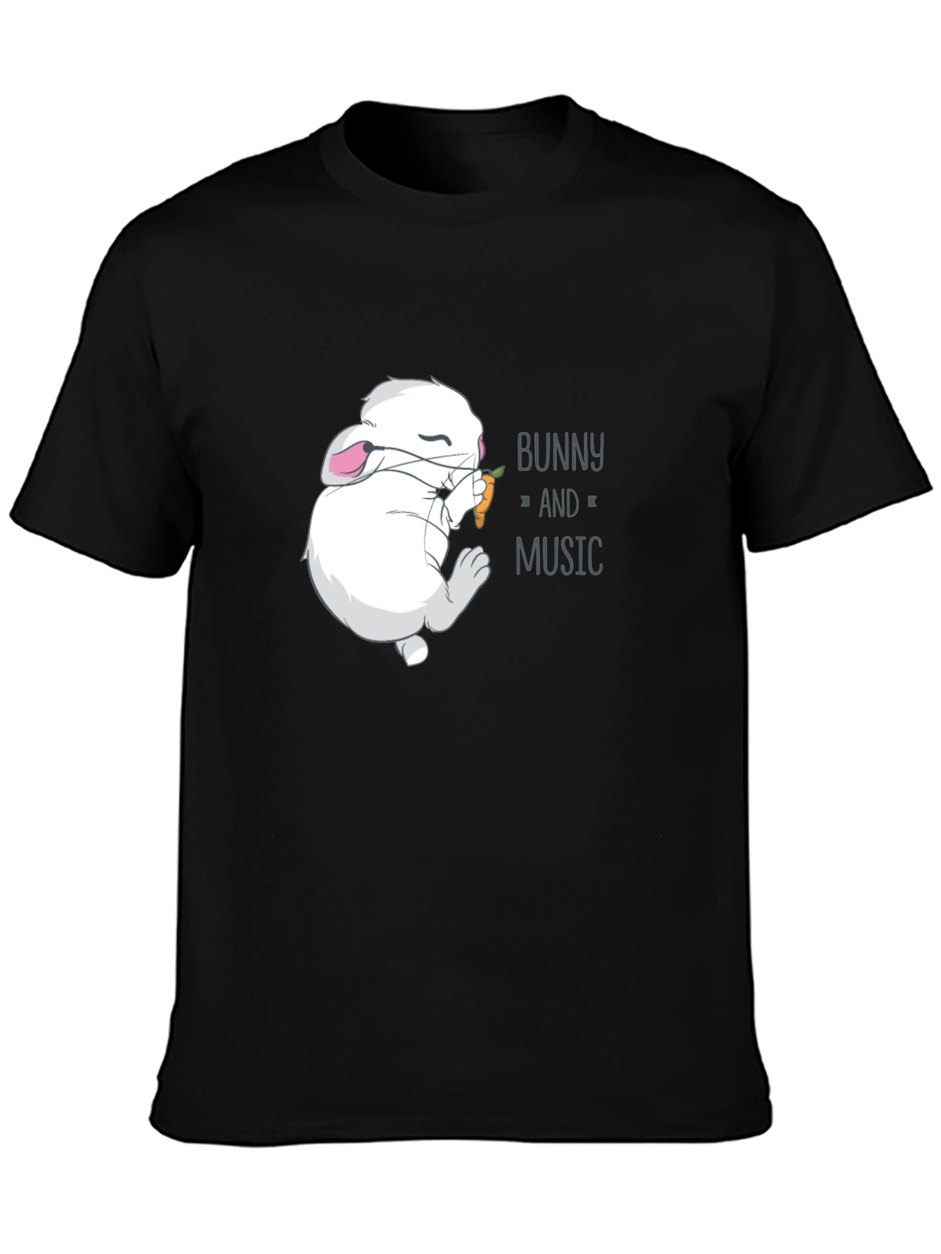 Bunny and Music Graphic T-Shirt - Unisex