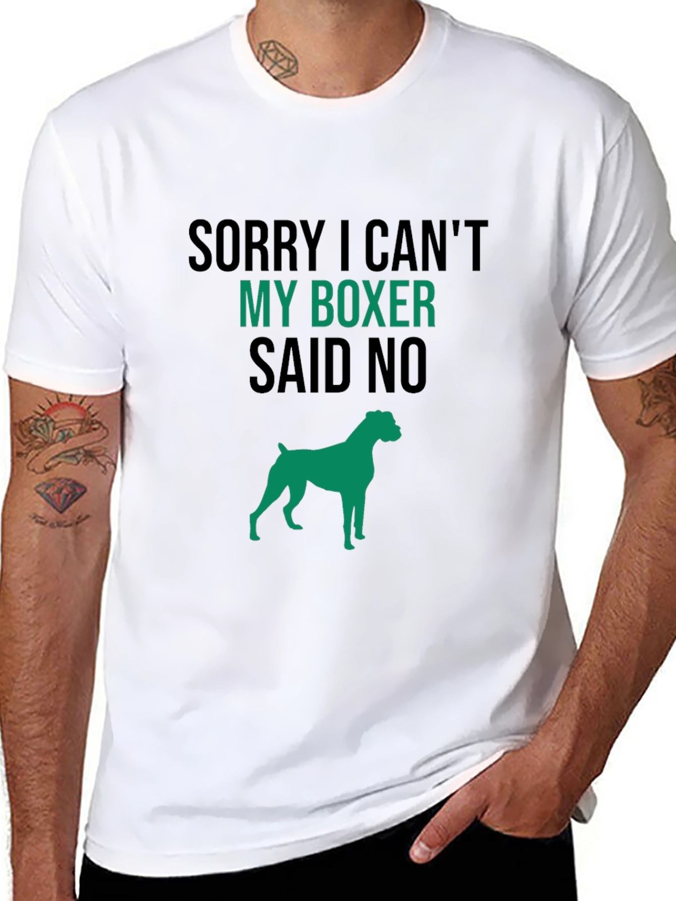 Dog Lover T-Shirt: Sorry My Boxer Said No