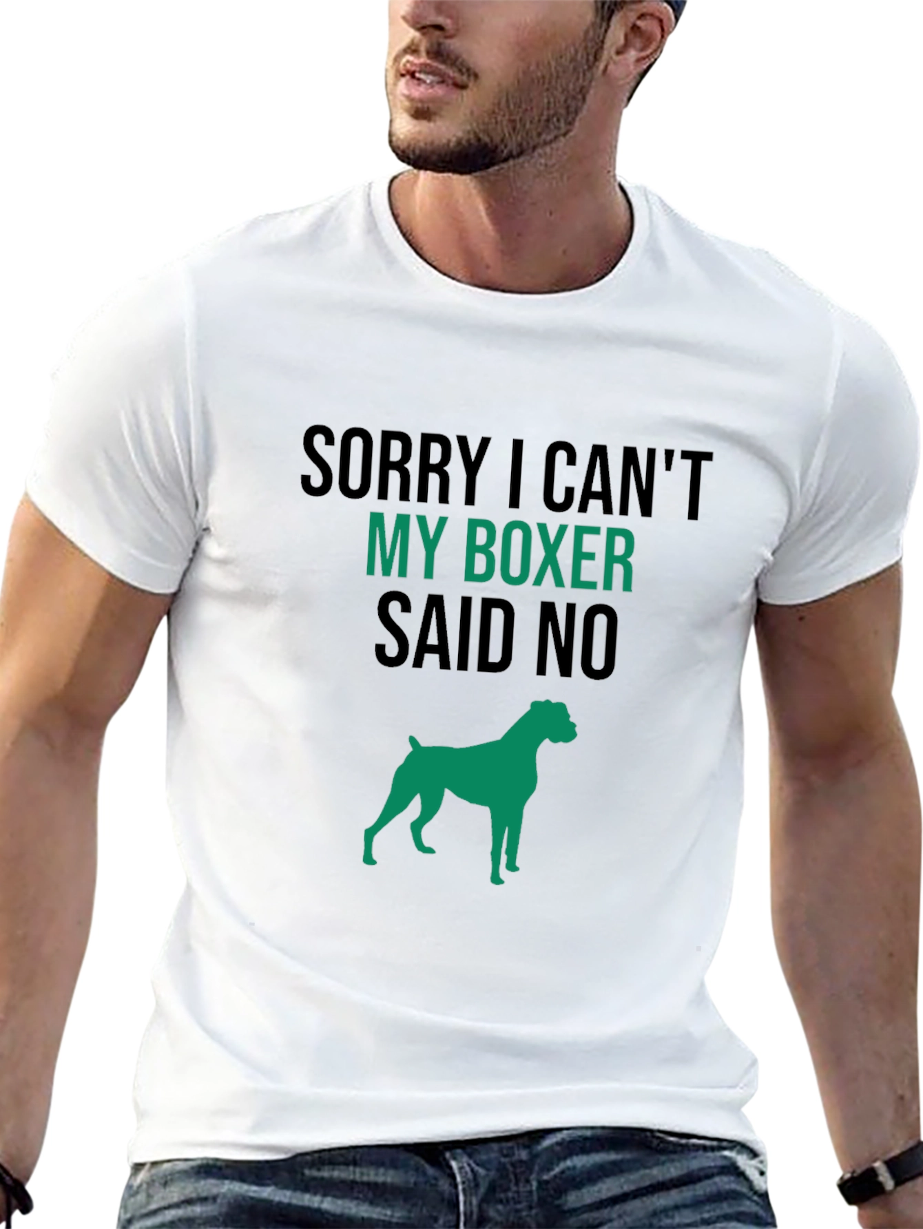 Dog Lover T-Shirt: Sorry My Boxer Said No