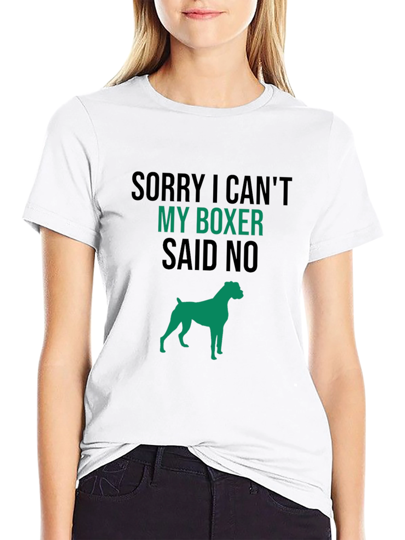 Dog Lover T-Shirt: Sorry My Boxer Said No