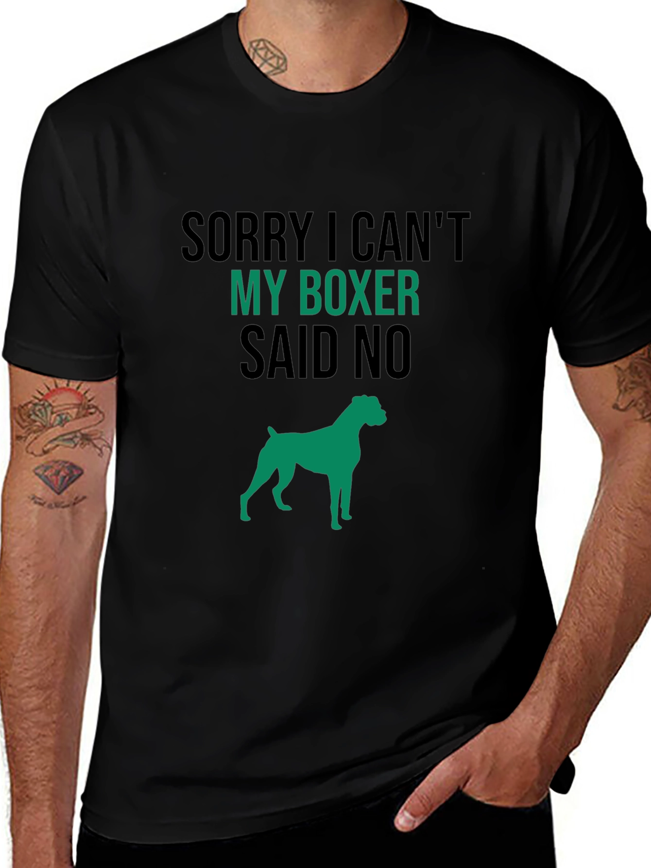 Dog Lover T-Shirt: Sorry My Boxer Said No
