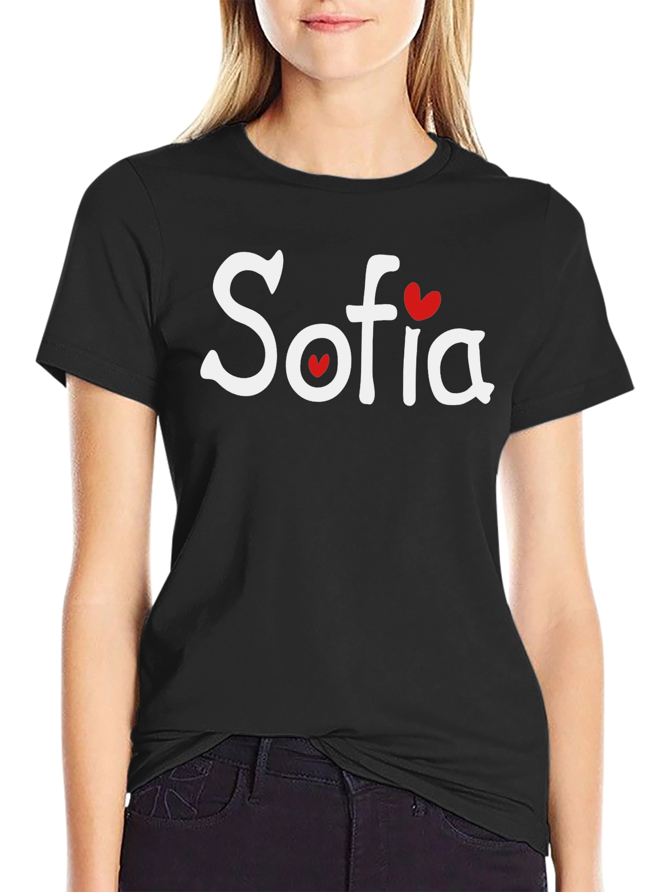Sofia Heart Tee - Personalized Womens Shirt