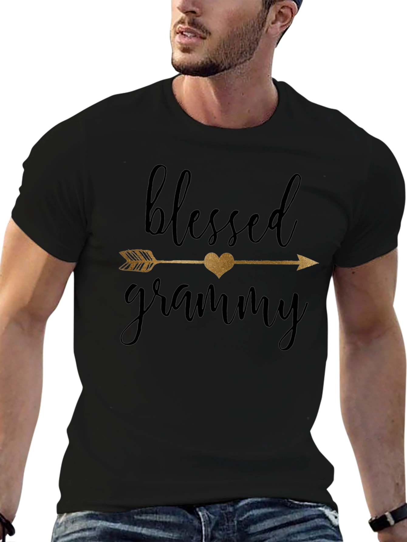 Blessed Grammy T-Shirt - Cute Arrow Heart Design