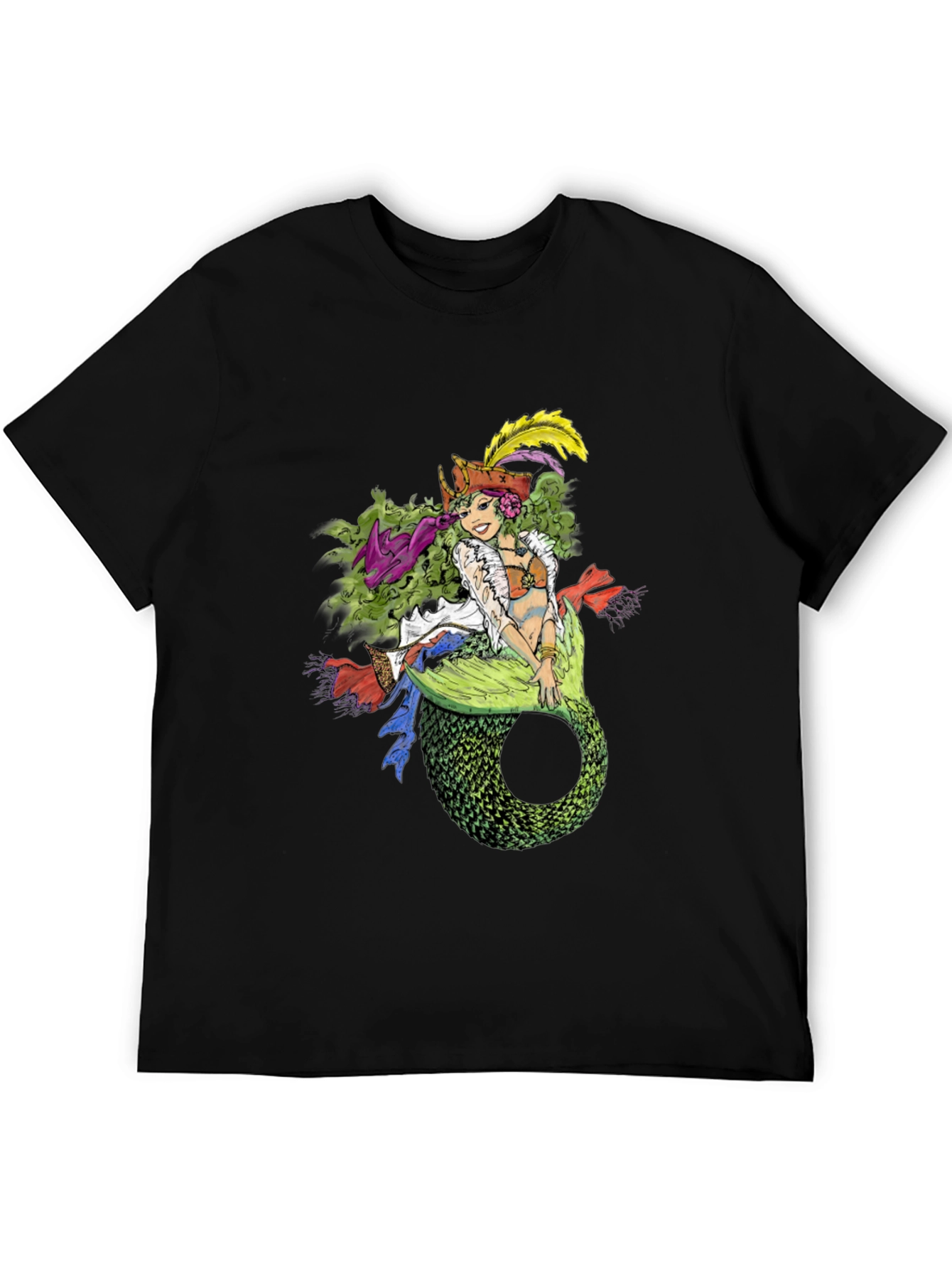 Mermaid Pirate T-Shirt - Quirky Nautical Tee