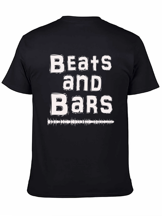 Beats and Bars Black Graphic T-Shirt