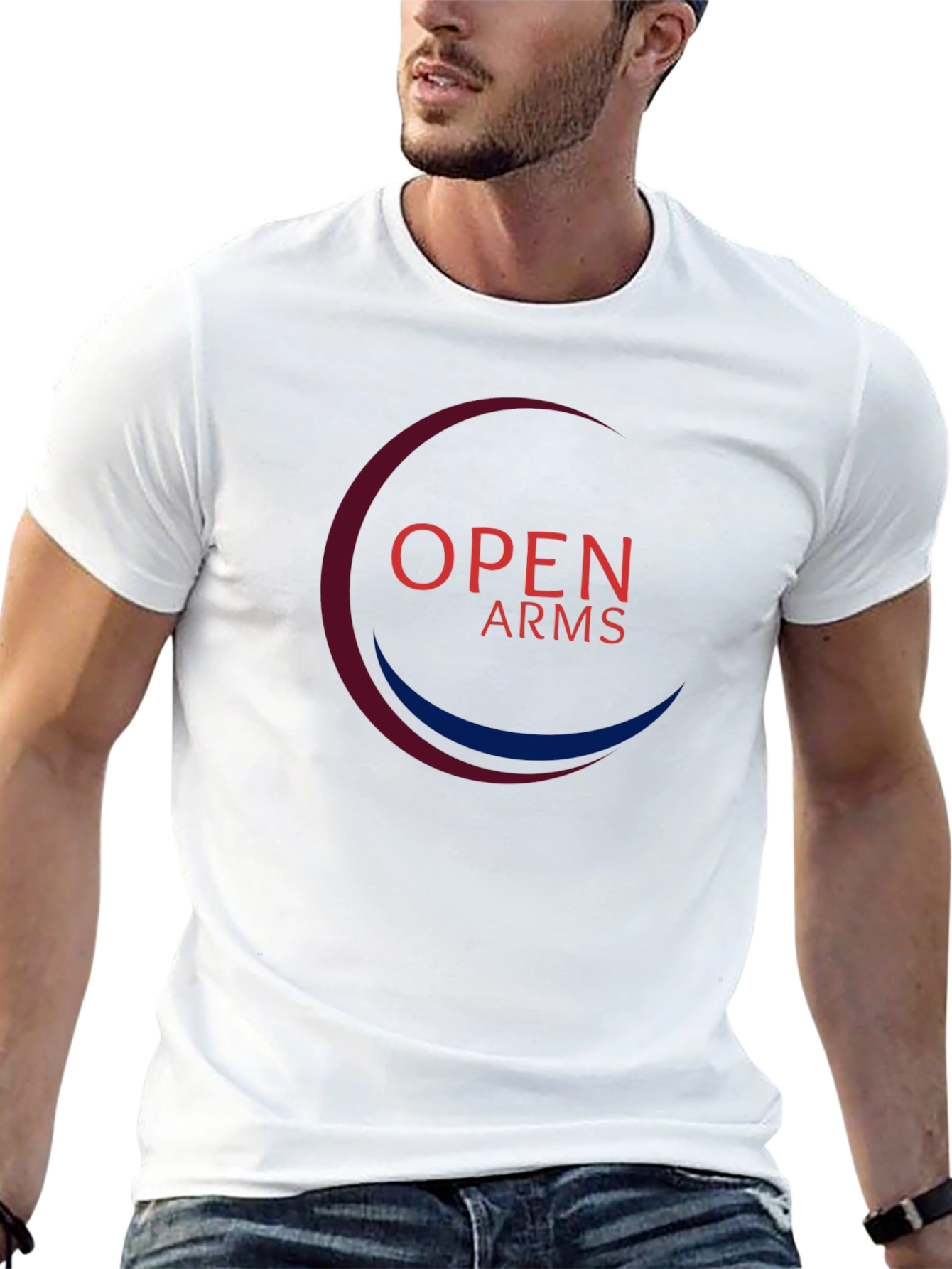 Open Arms Graphic Tee - Soft Cotton Blend