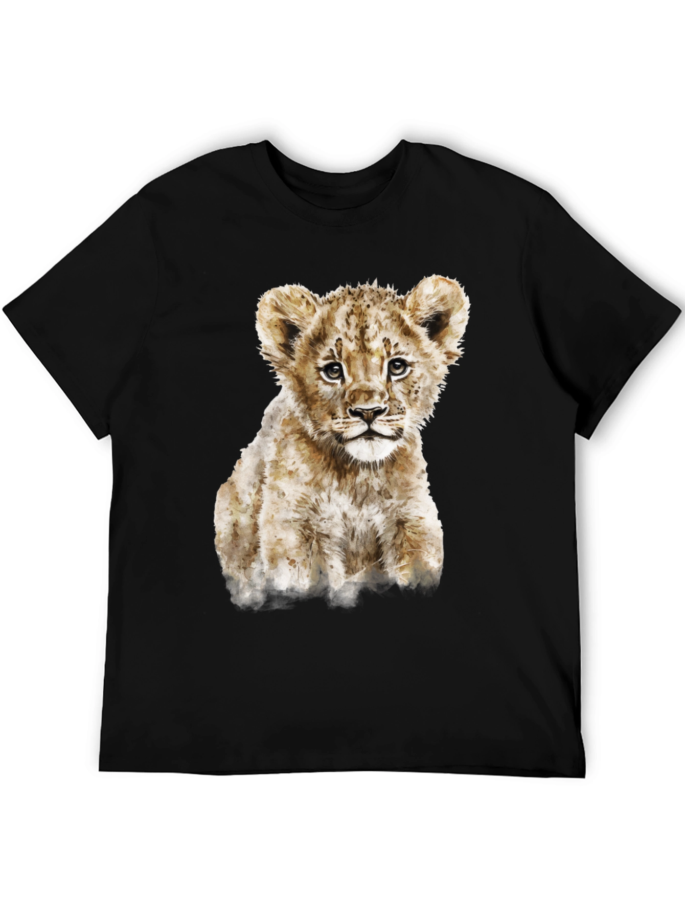 Lion Cub Graphic T-Shirt - Black