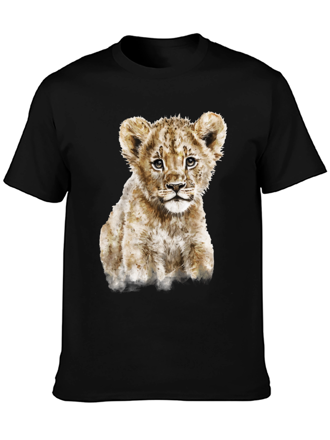 Lion Cub Graphic T-Shirt - Black