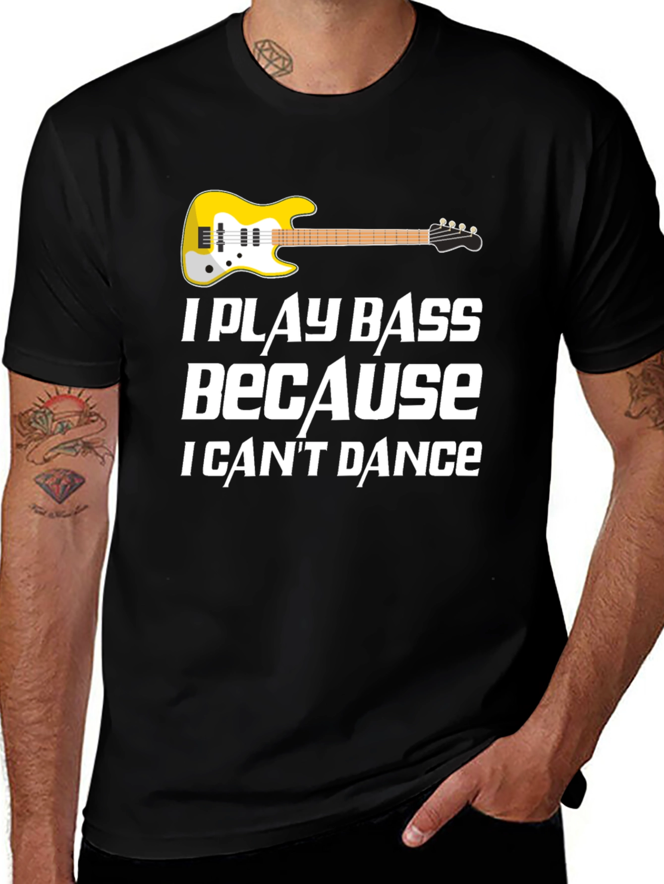 I Play Bass T-Shirt - Musician Novelty Tee