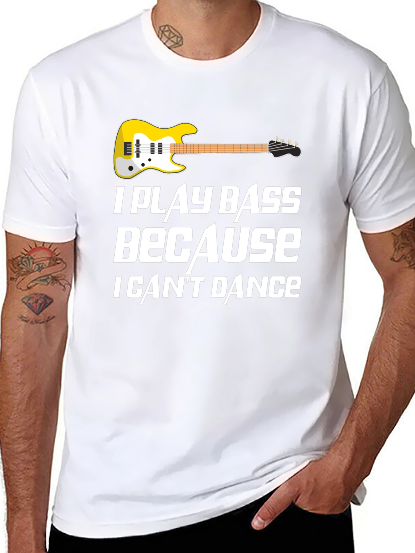 I Play Bass T-Shirt - Musician Novelty Tee