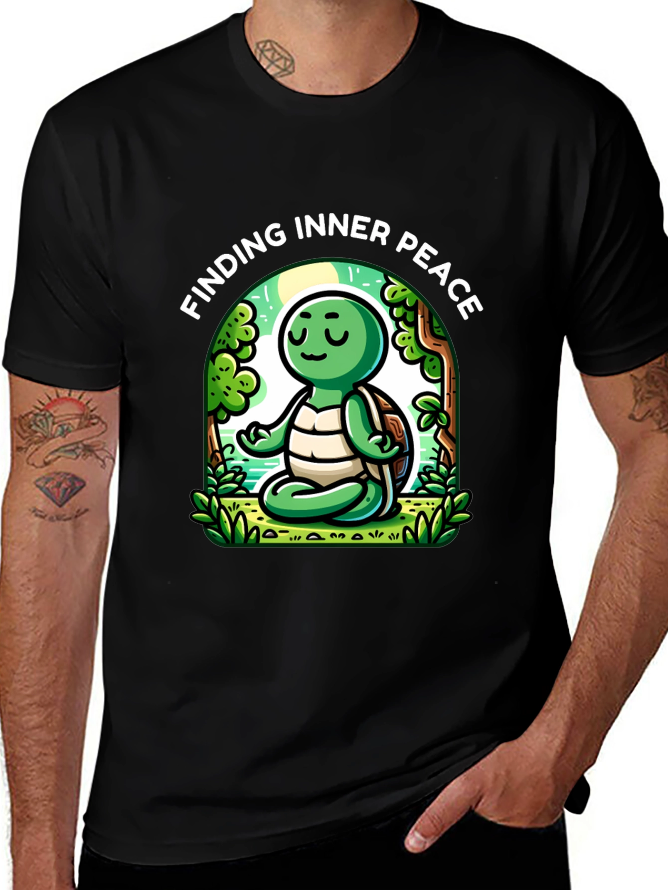 Finding Inner Peace Turtle Graphic Tee