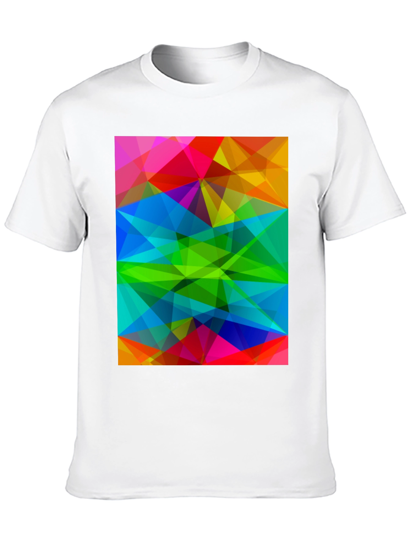 Abstract Geometric Print T-Shirt - Modern Art Tee