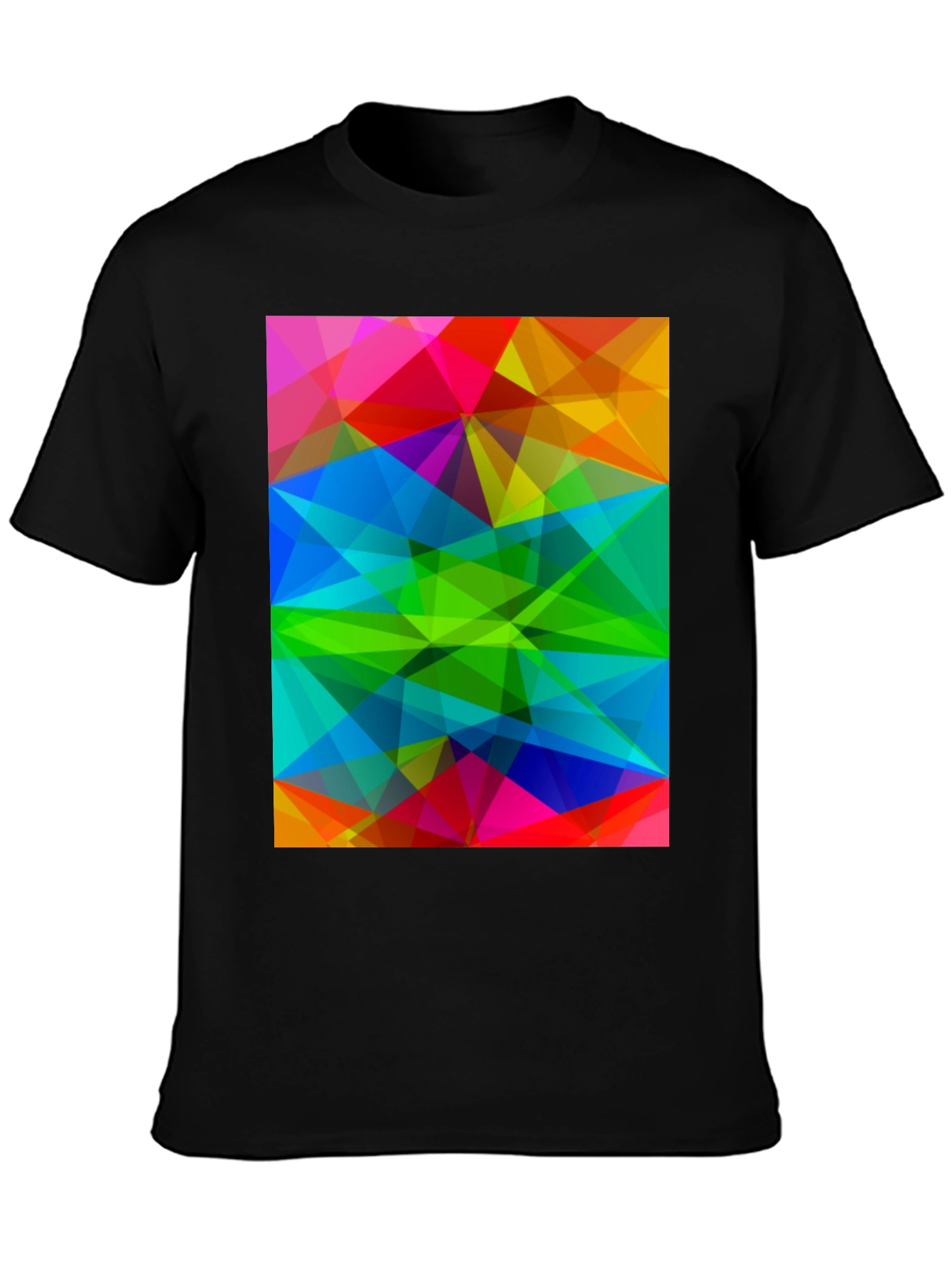 Abstract Geometric Print T-Shirt - Modern Art Tee