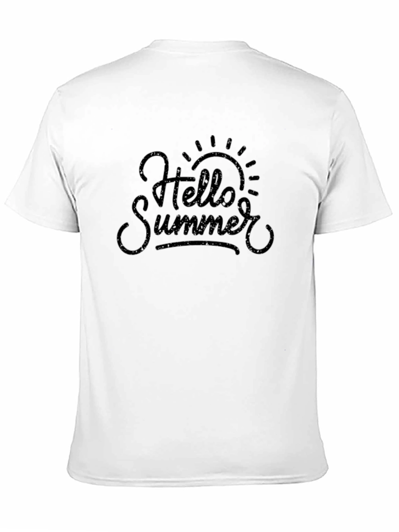 Hello Summer Graphic Tee - Black Cotton T-Shirt