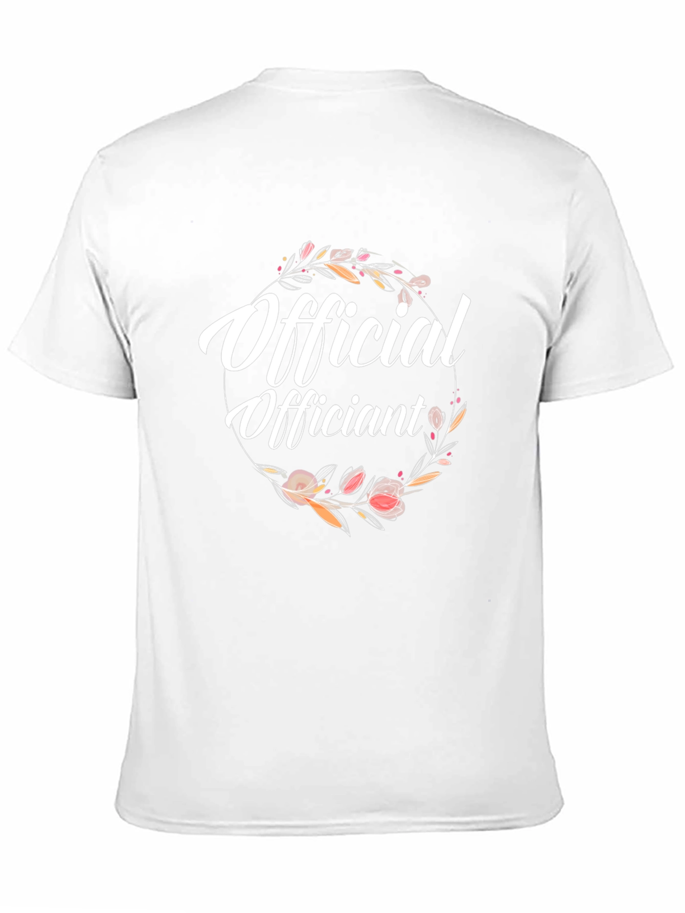 Official Officiant Floral Tee - Wedding Ceremony T-Shirt