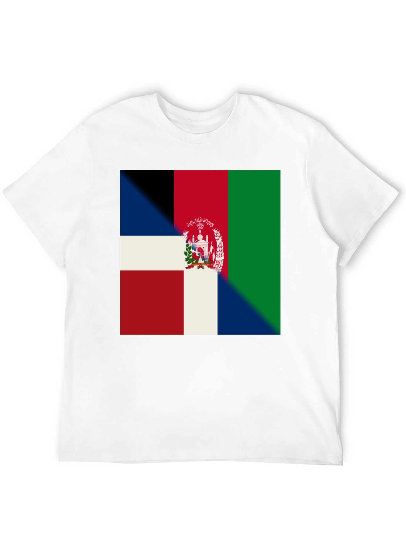 Dominican Republic Afghanistan Flag T-Shirt