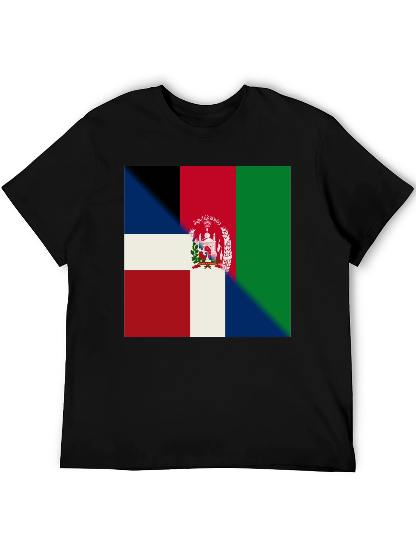 Dominican Republic Afghanistan Flag T-Shirt