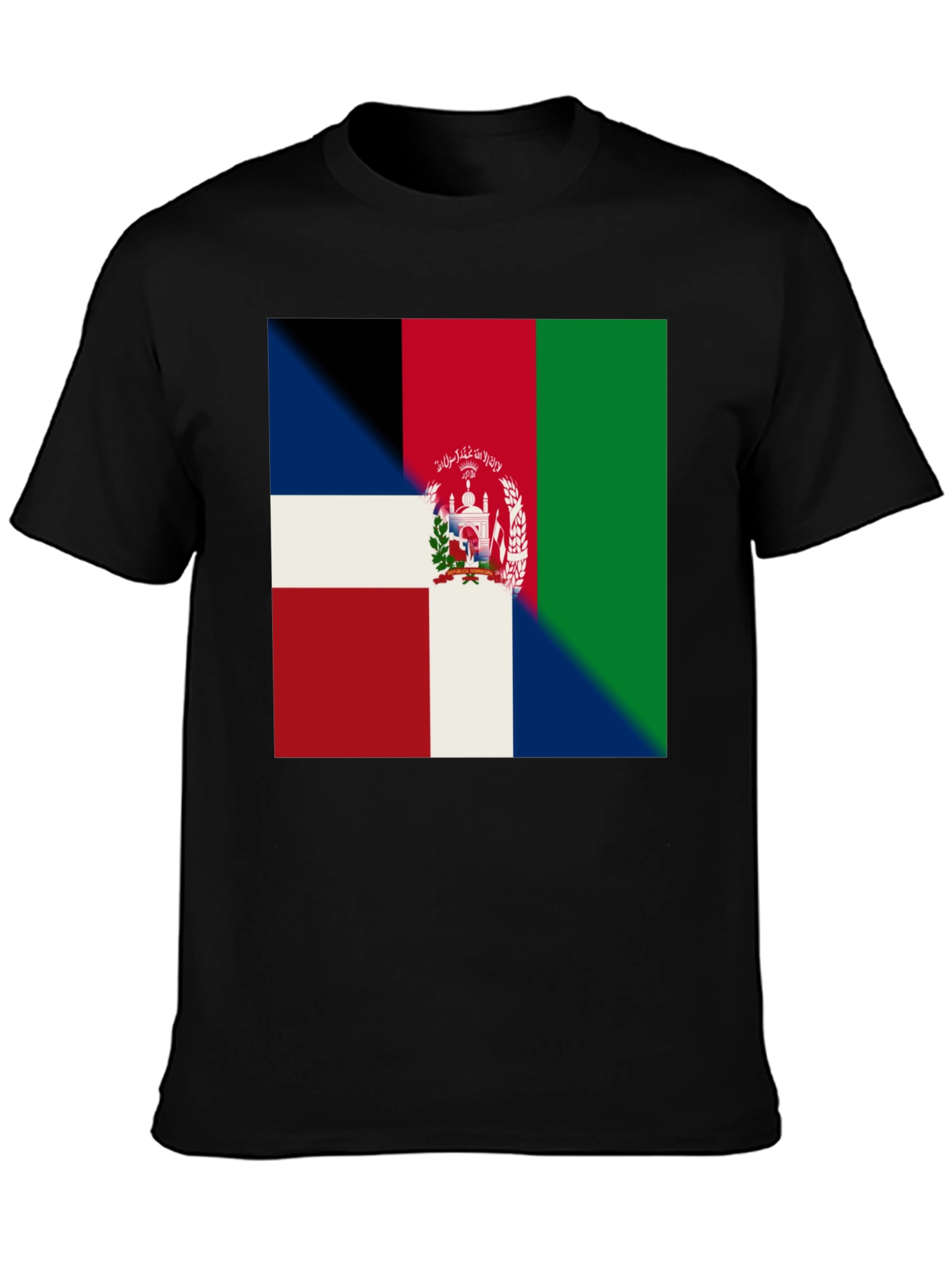 Dominican Republic Afghanistan Flag T-Shirt