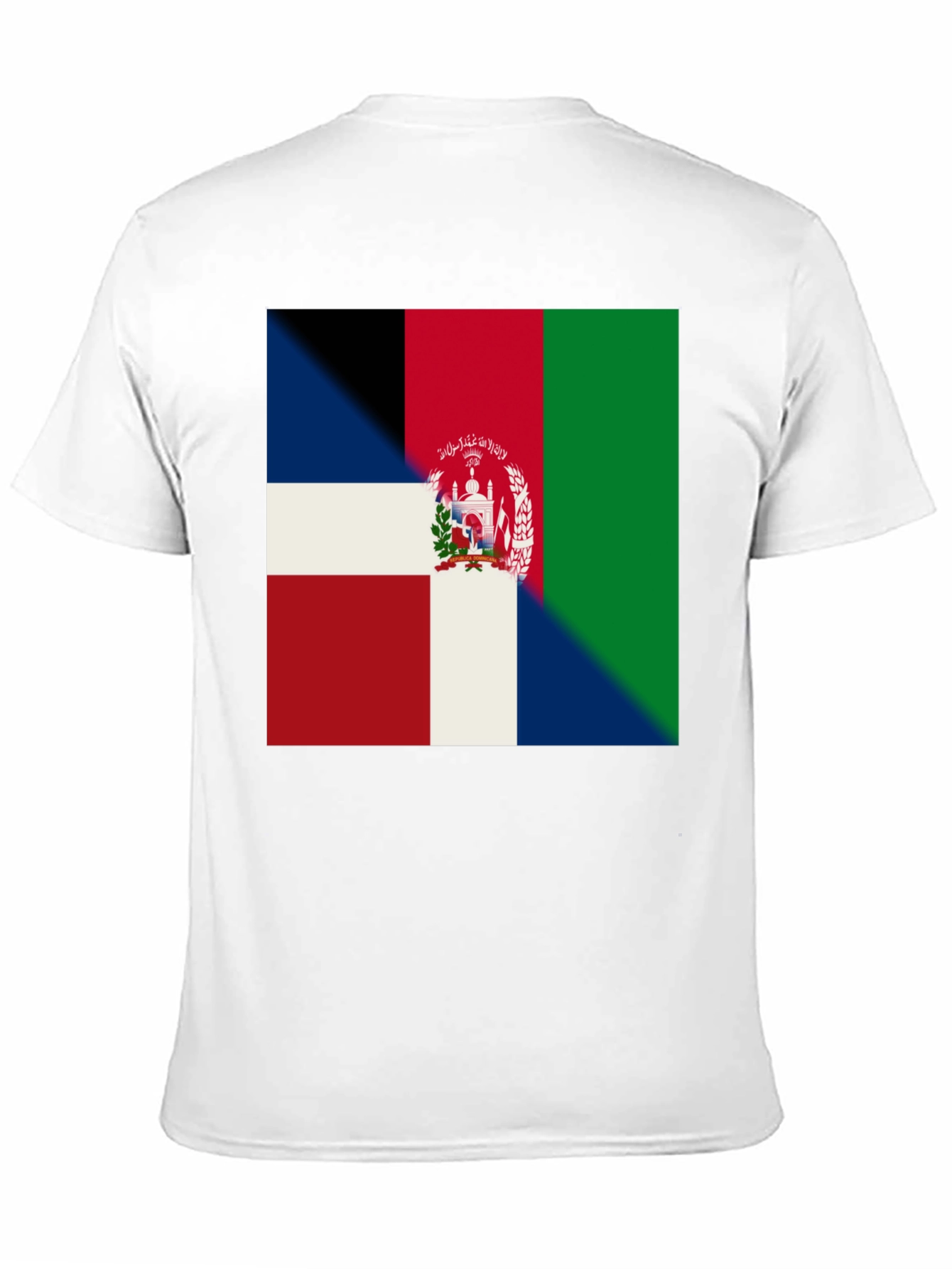Dominican Republic Afghanistan Flag T-Shirt