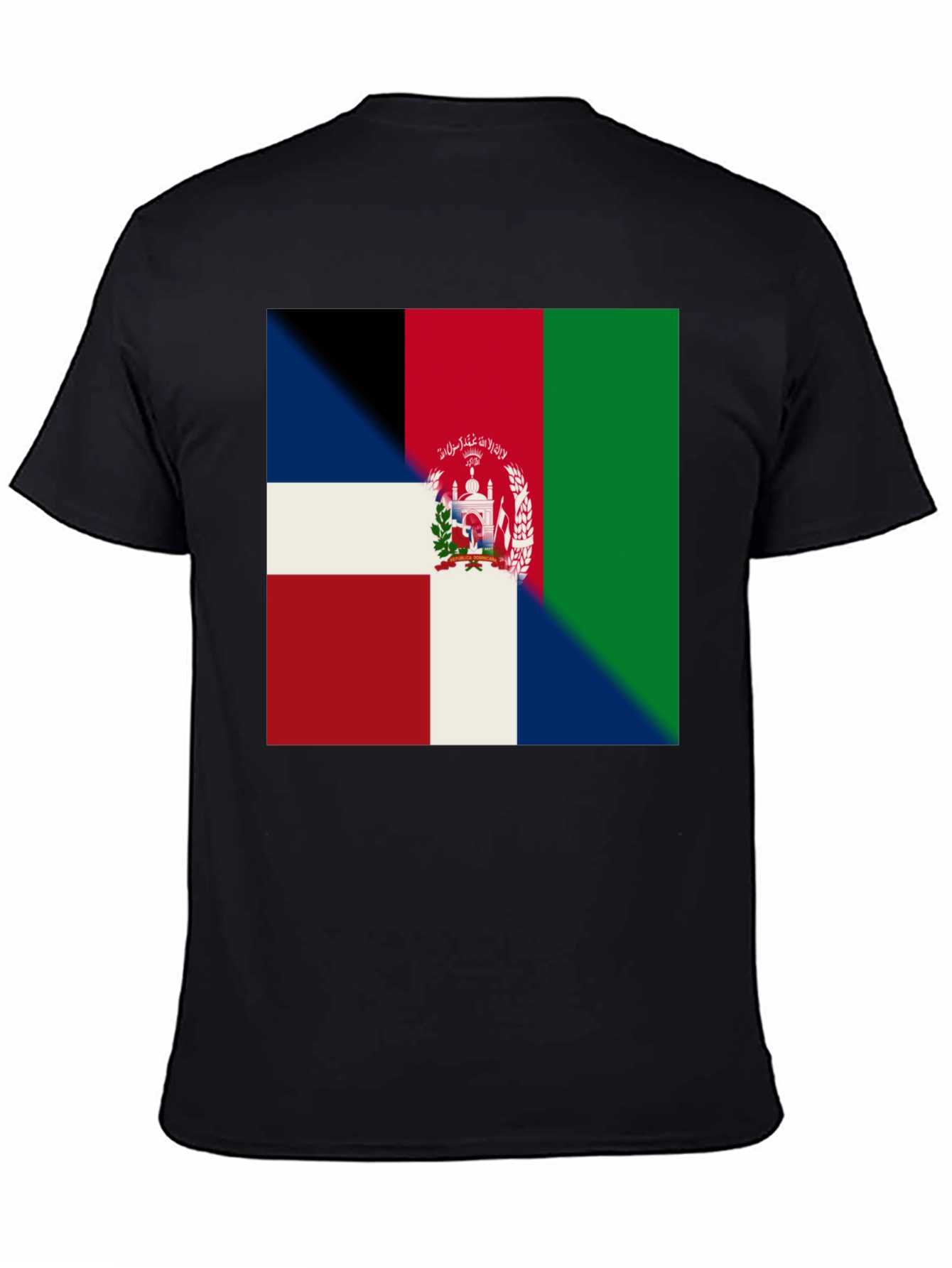 Dominican Republic Afghanistan Flag T-Shirt