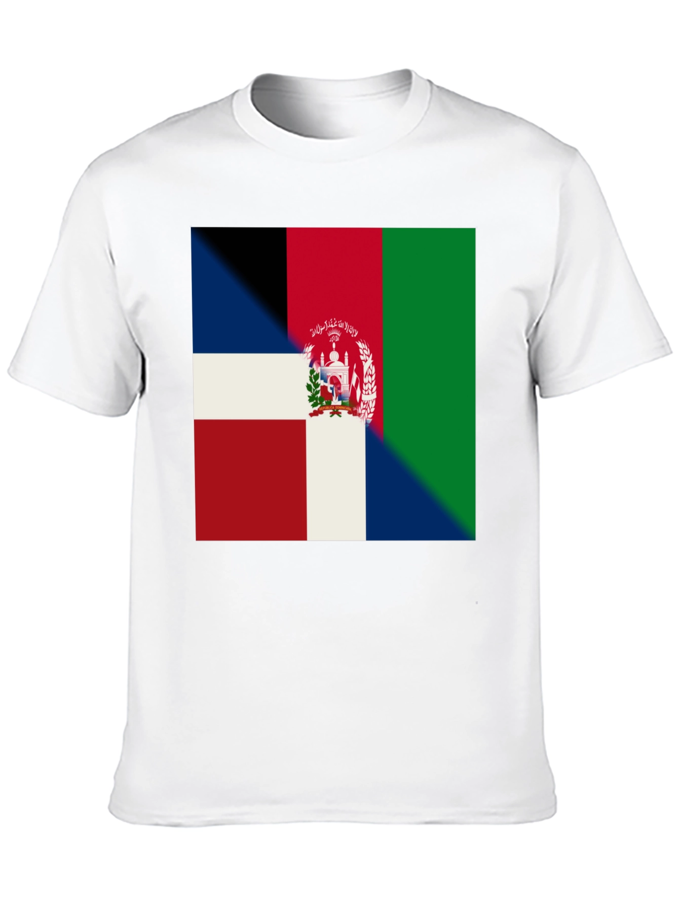 Dominican Republic Afghanistan Flag T-Shirt