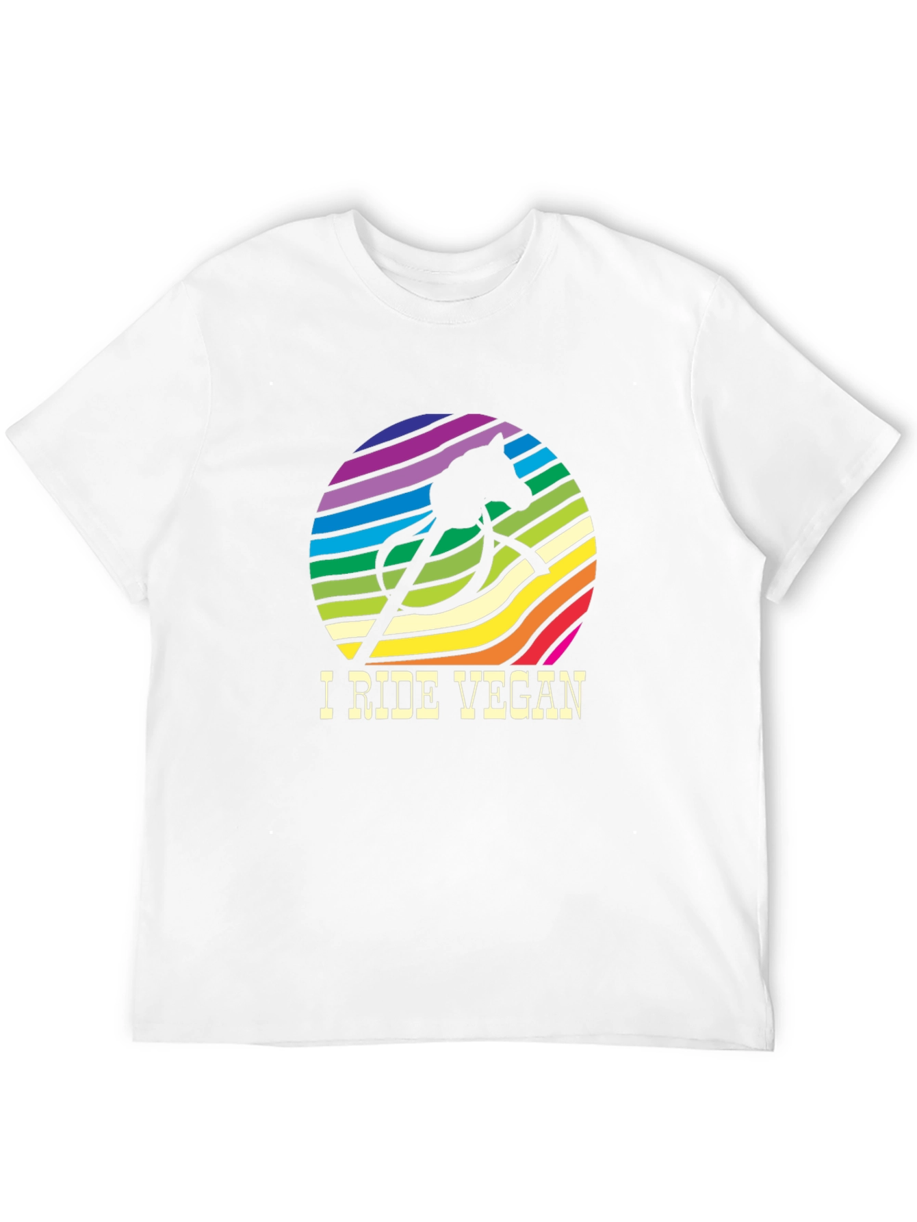 I Ride Vegan Graphic T-Shirt - Black