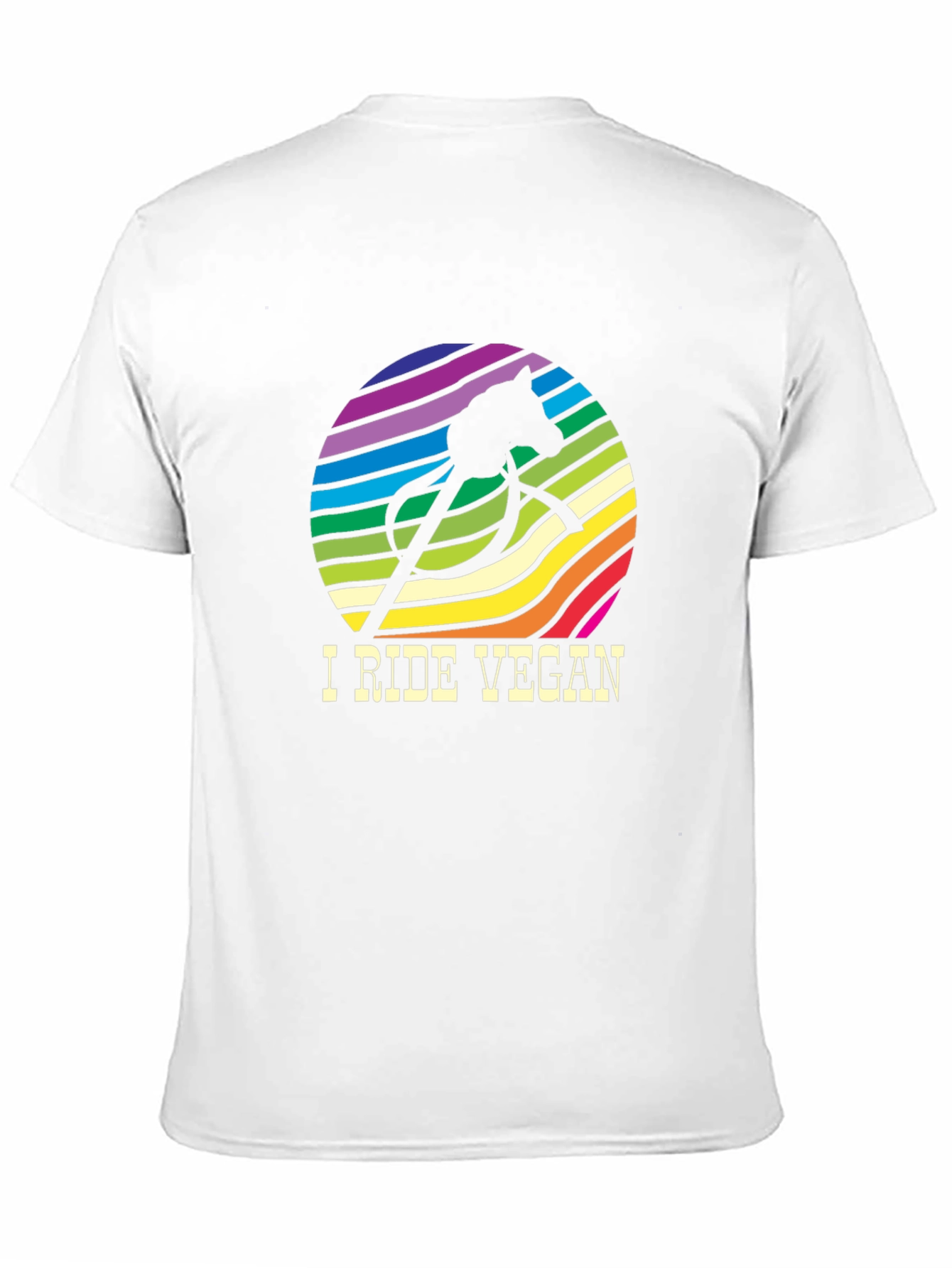 I Ride Vegan Graphic T-Shirt - Black